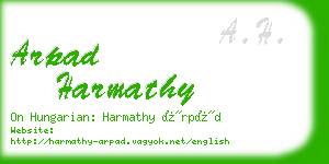 arpad harmathy business card